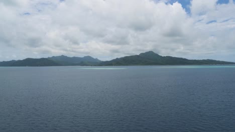 Raiatea's rugged peaks, Society Islands, French Polynesia.