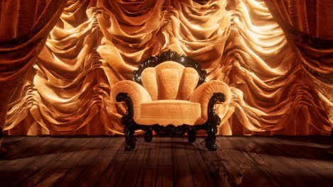 luxurious-theater-curtain-stage-with-chair