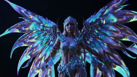 holographic angel costume