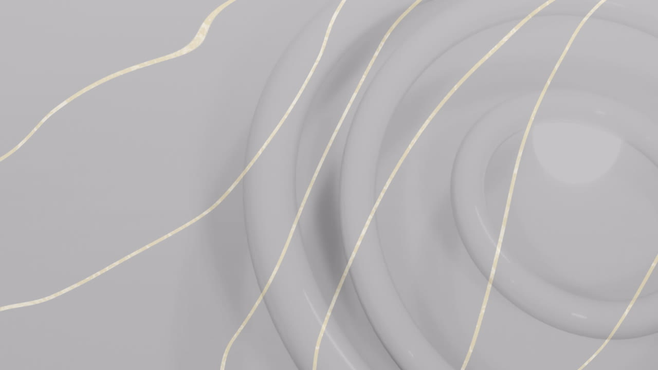 animación de líneas blancas que se mueven sobre círculos blancos