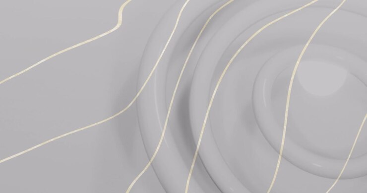 Animazione di linee bianche che si muovono su cerchi bianchi
