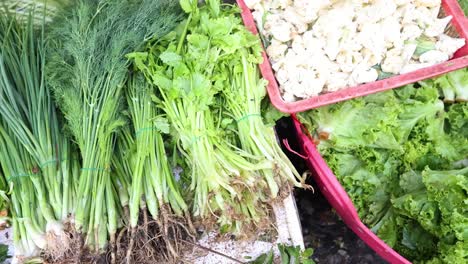 various vegetables displayed for sale outdoors