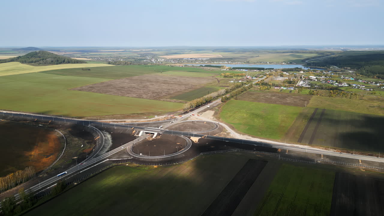 Highway Construction Project Aerial View