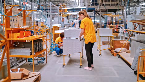 people work in modern workshop