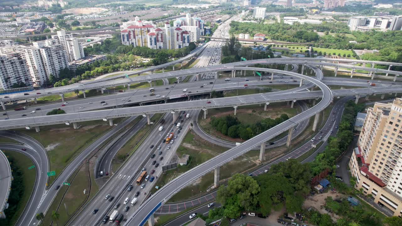고속도로 교차로 의 공중 사진