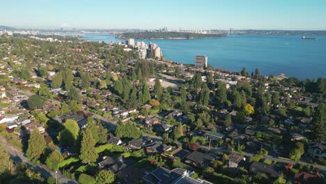 a beautiful residential are of west vancouver which is near the city