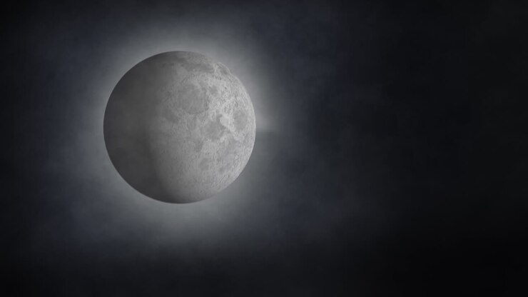 Lua e nuvens de fumaça