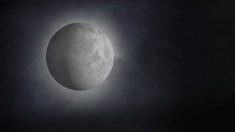 luna y nubes de humo