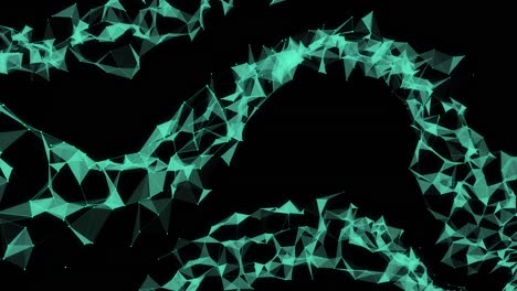 formas geométricas verdes contra un fondo negro