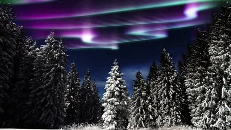 Northern-lights,-arctic-lights,-green-aurora-in-blue-sky