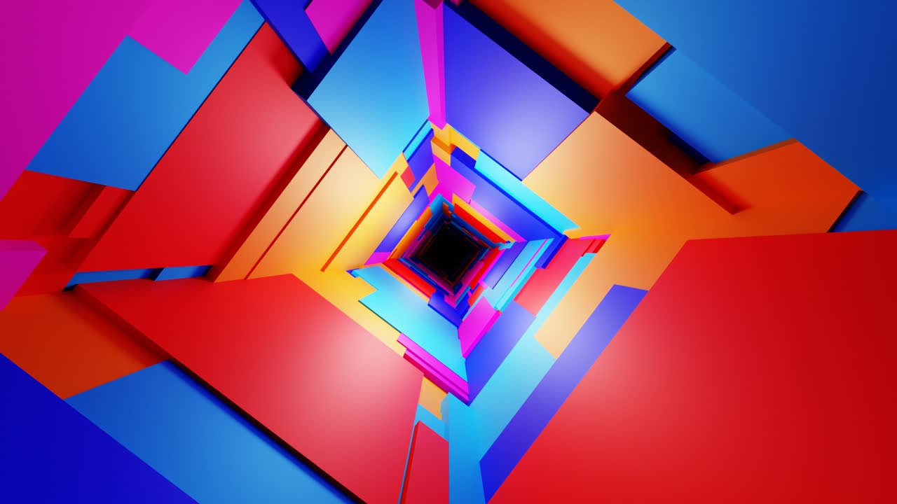 el fondo del bucle vj abstracto túnel brillante de losas.