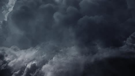 4k flying above large storm clouds