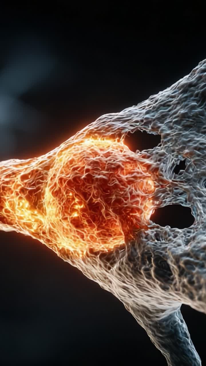 Interazione dinamica tra neuroni: una straordinaria visualizzazione del rilascio di neurotrasmettitori nello spazio sinaptico che evidenzia le funzioni neurali