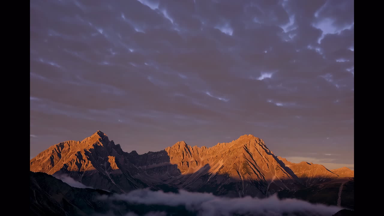 Mountain Peaks at Sunrise/Sunset