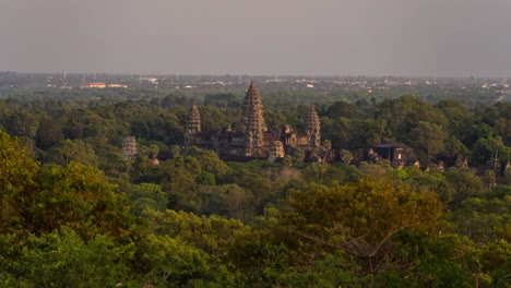 angkor wat temple, cambodia, from a high vantage point
