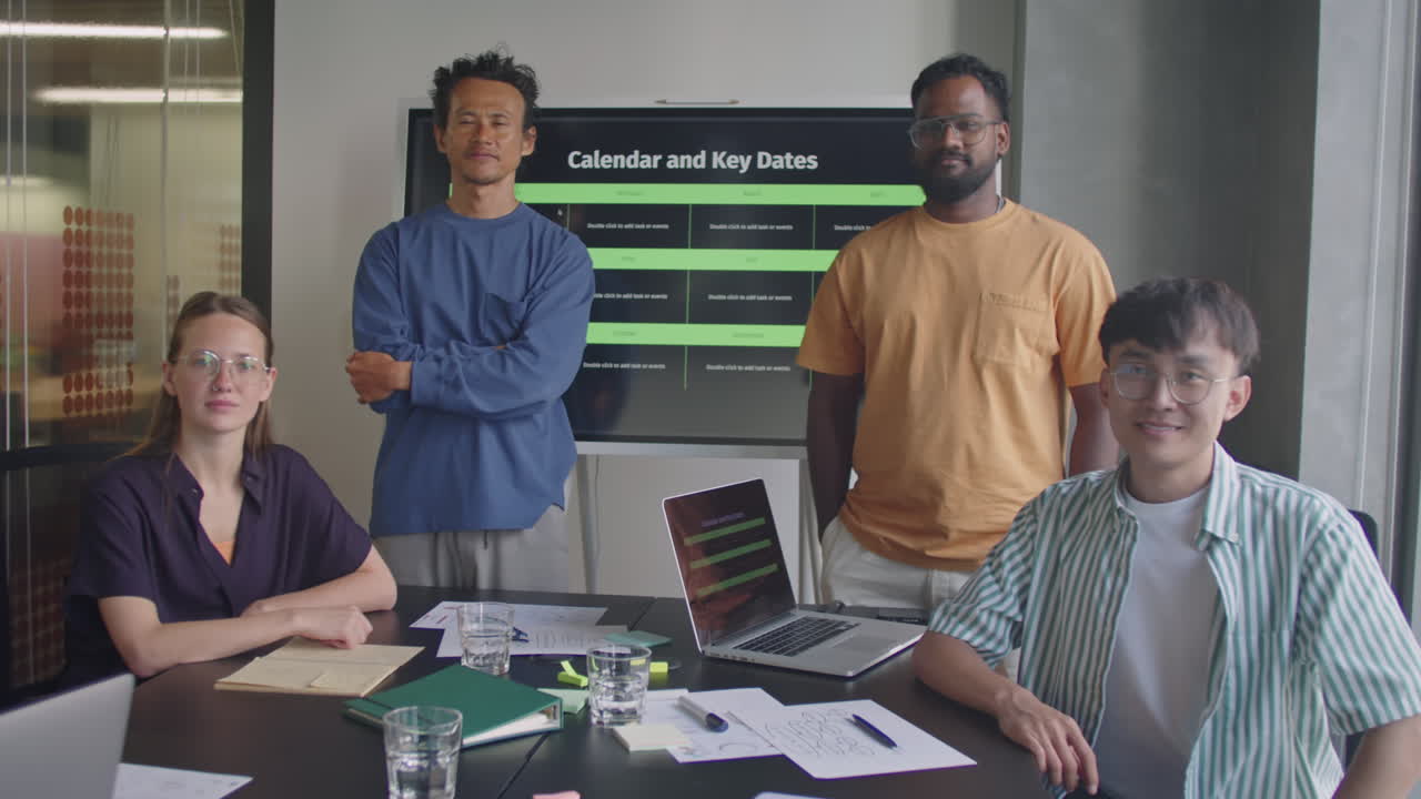 Group Portrait of Multi-Ethnic Business Team in Meeting Room