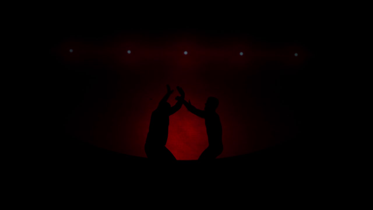 Silhouetted Stage Performance