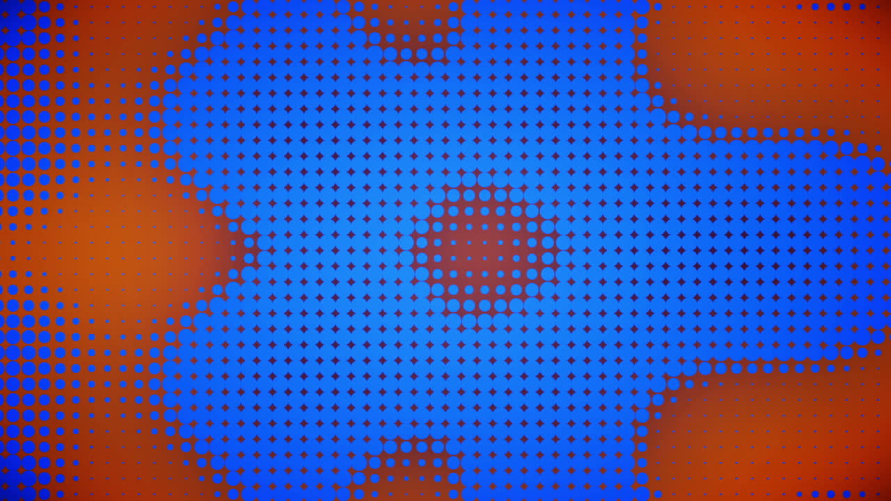video de puntos azules y naranjas