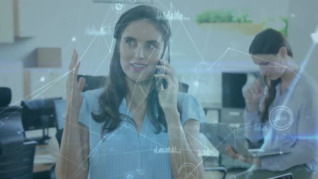 animación de una red de conexiones entre diversos grupos de empresarios