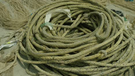 fishing rope on the beach