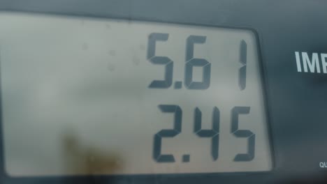 close up of petrol pump counter. concept of expensive fuel