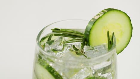 cucumber rosemary iced refreshment