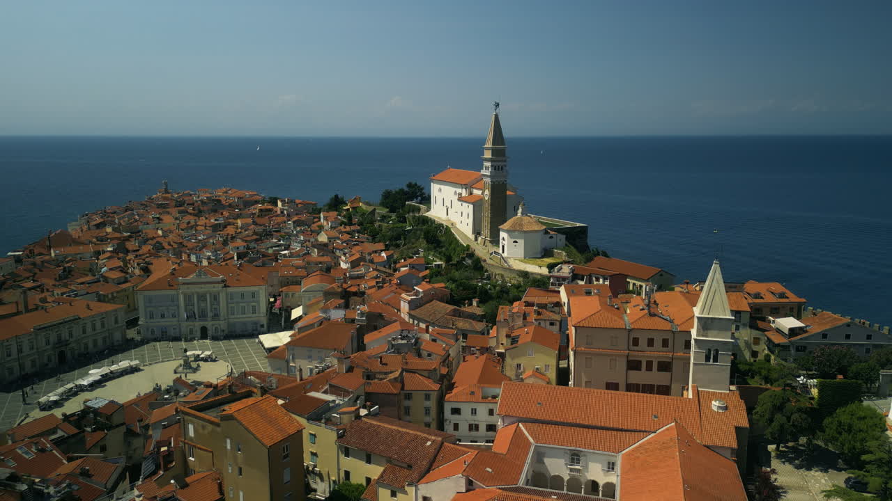 Veduta aerea di Pirano, Slovenia