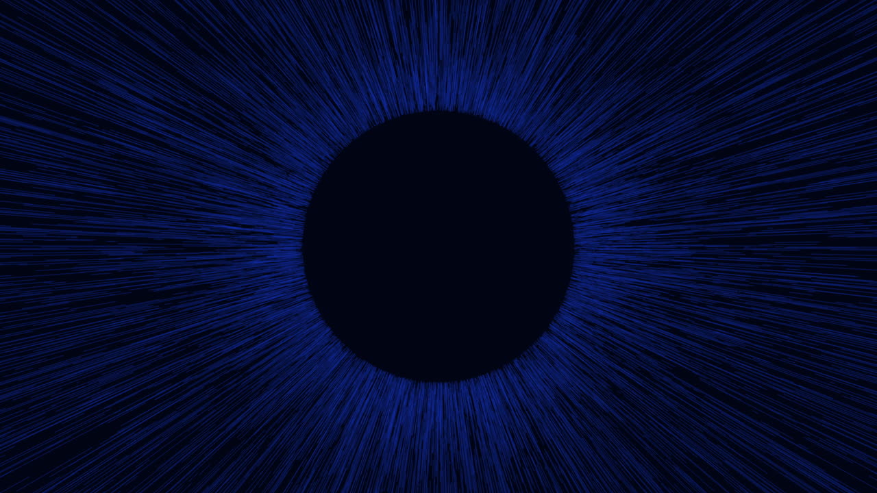 Captivating image dark hole contrasts with blue sky, surrounded by striking blue streaks
