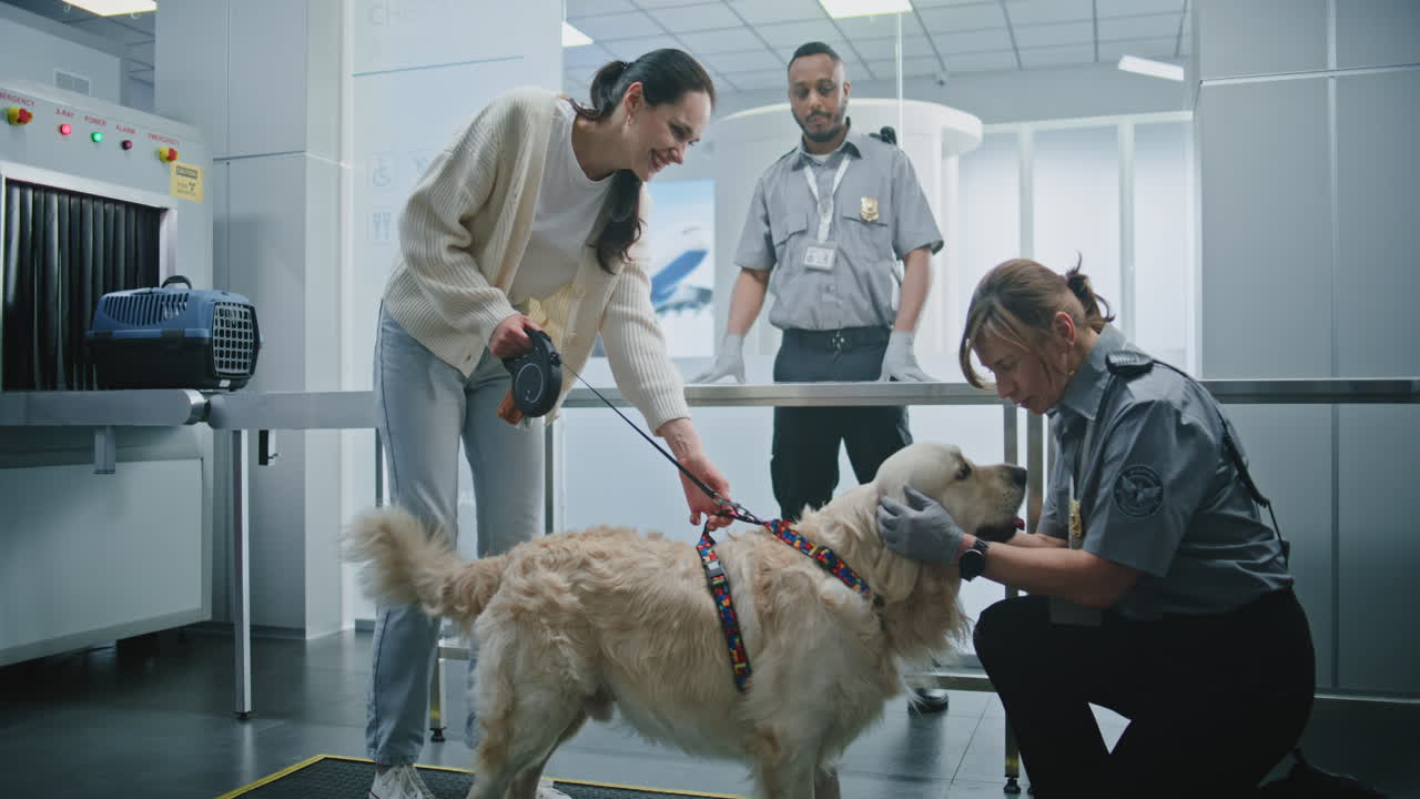 Dog Inspection at Airport Security
