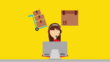 diseño de servicios de entrega, animación de video