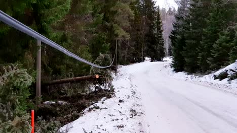 Líneas-Eléctricas-En-Europa-Serán-Enterradas-Bajo-Tierra,-Tormenta-De-Invierno-Causando-Desastre