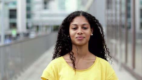 cheerful young woman