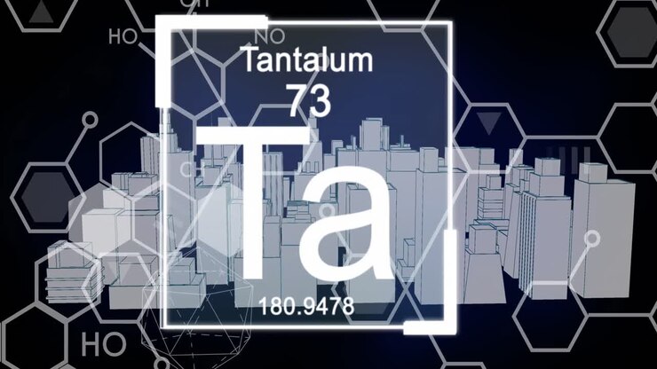 Animazione di formula chimica con elementi su città digitale su sfondo nero