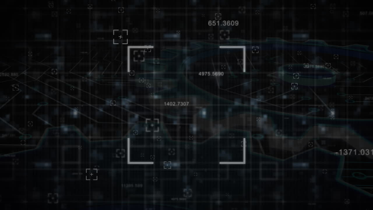 Animation of data processing over shapes
