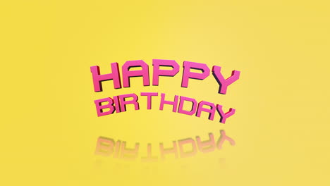 reflexiones alegres rosas cartas de cumpleaños felices brillan sobre un fondo amarillo