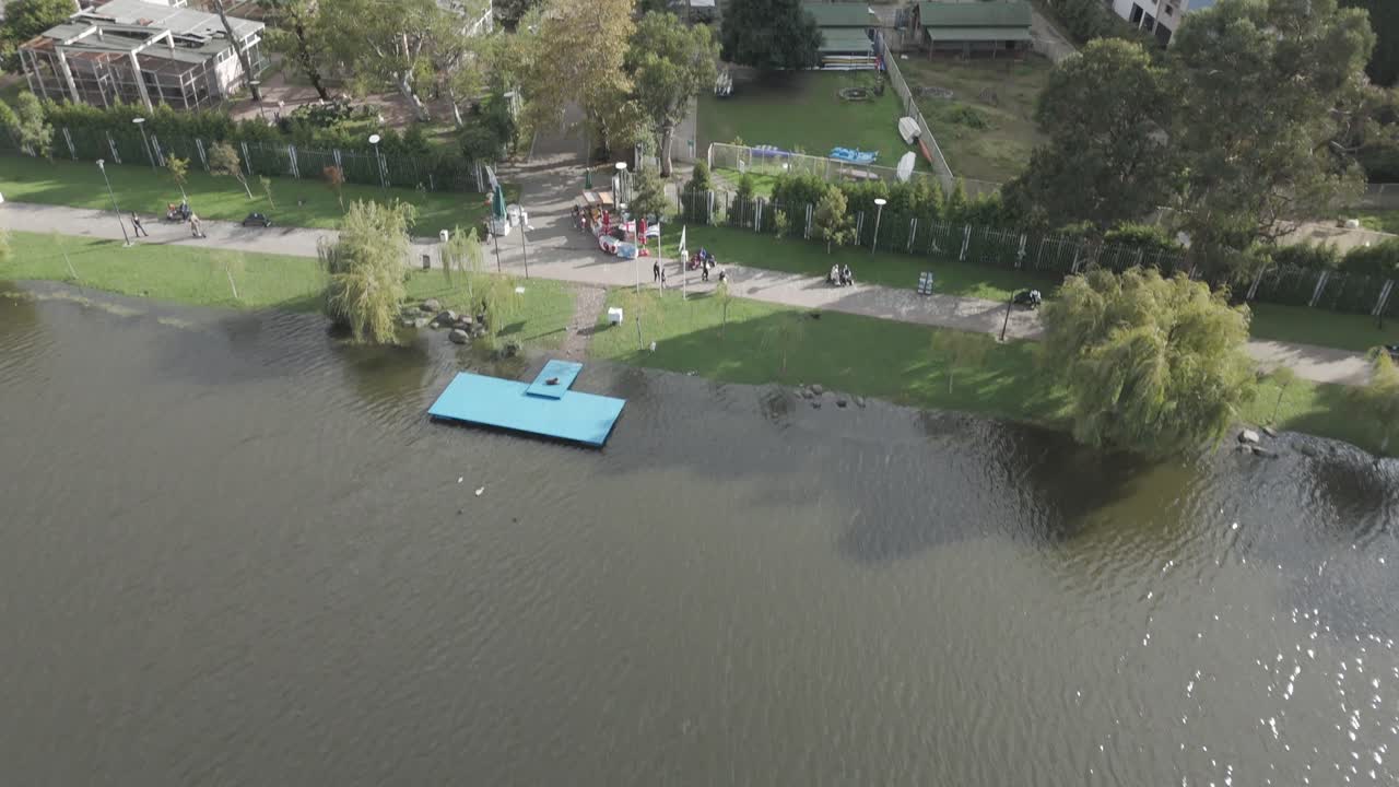 Cinematic daytime drone footage of Batumi skyline and skyscrapers.