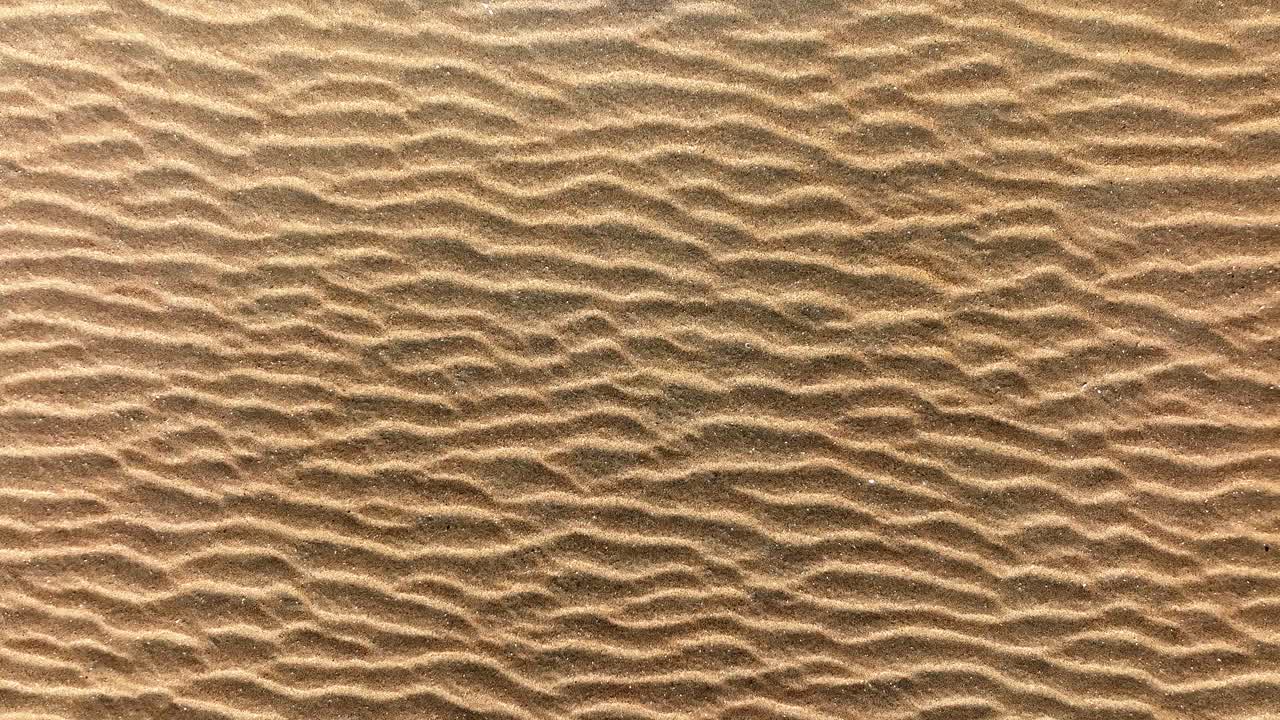 바람에 의한 해변 모래의 독특한 패턴