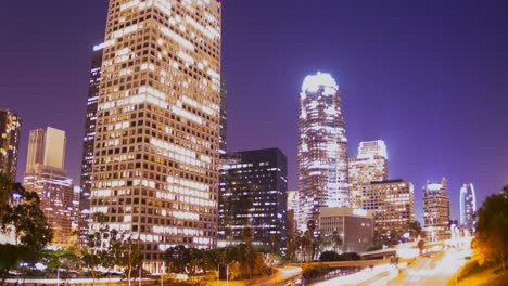 a beautiful time lapse shot of downtown los angeles 1