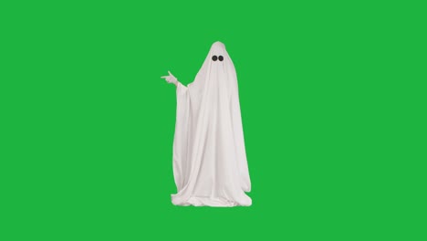 ghost costume on green screen