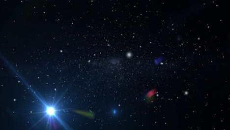 a bright blue star in outer space, the universe