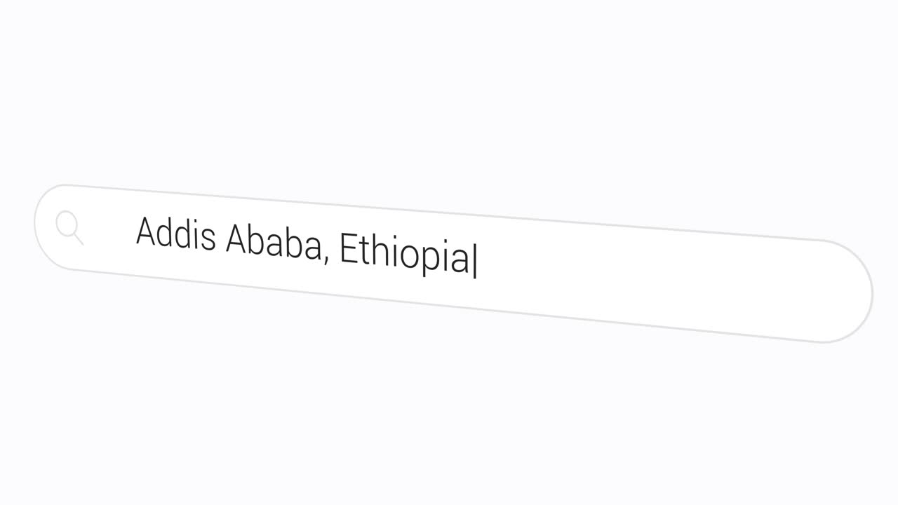 Typing Addis Ababa, Ethiopia In The Search Bar