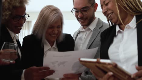 multiracial business people working inside bank office - meeting and startup concept