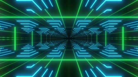 la visualización del túnel de neón 3d