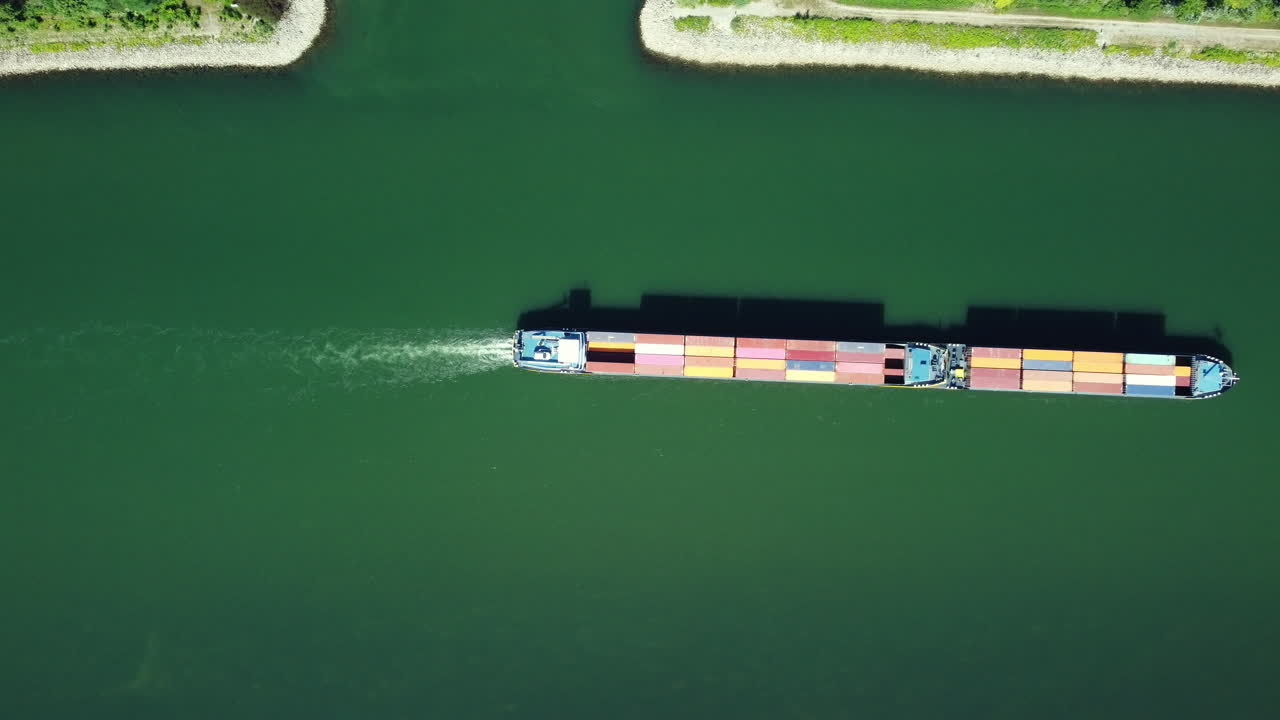 Cargo Ship on a Canal