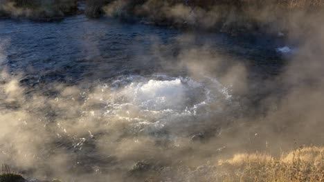 bubbling geyser in yellowstone wyoming