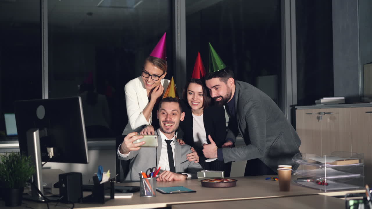 Office Team Celebrating