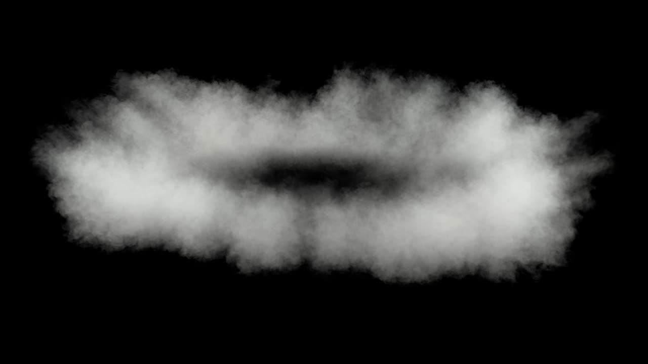 로켓 발사에서 나오는 연기가 연기를 꺼내고 충격파 연기를 일으킨다.