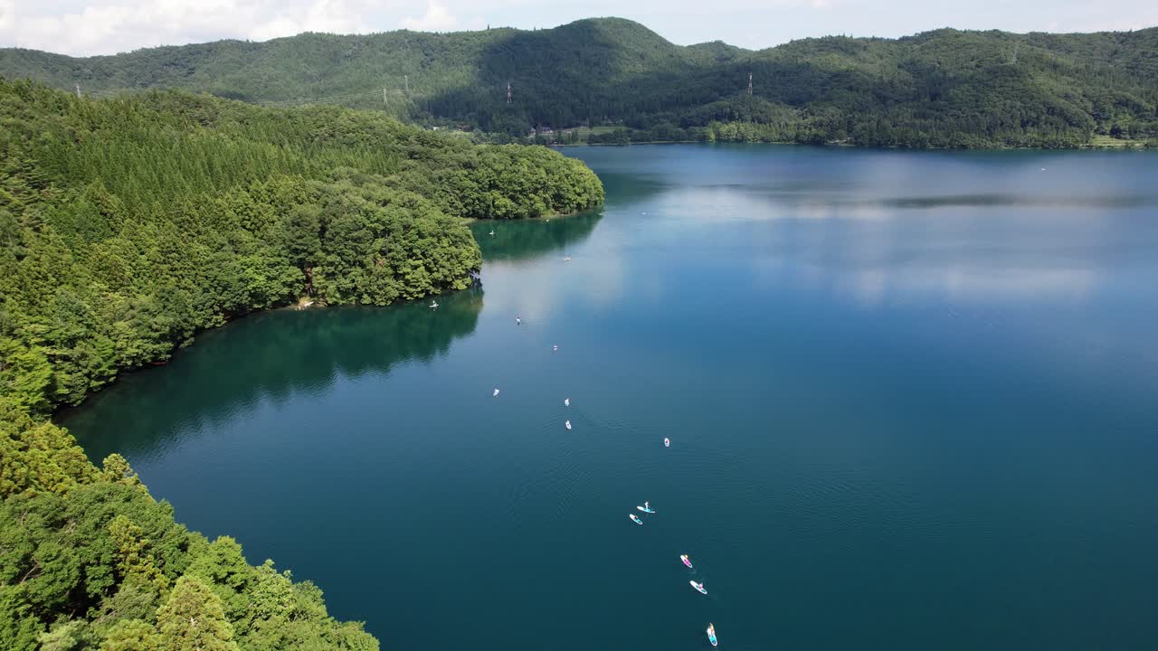 Picturesque Lake Surrounded by Lush Green Forest