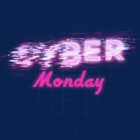 cyber monday retro neon poster