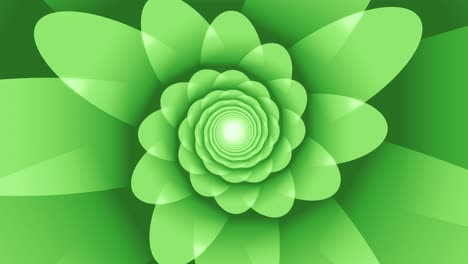 light green floral shapes with rounded leaves looped animated background